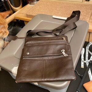 Brown leather purses